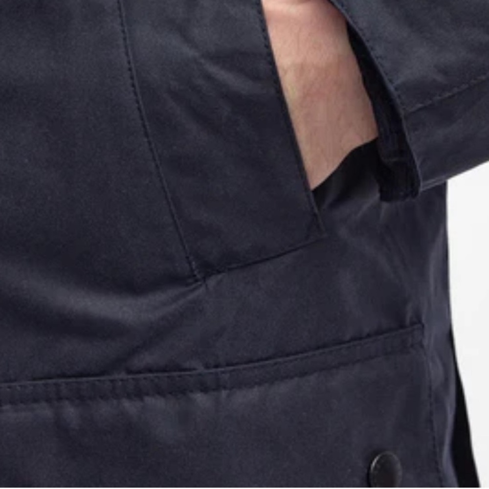 Barbour Navy Blue Ashby Jacket Size Small